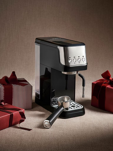 Black espresso coffee machine - black,